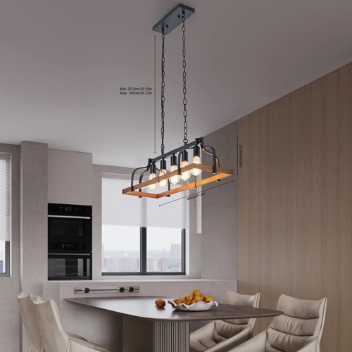 5-Light Vintage Pendant Chandelier Ceiling Light Dining Room Lighting Fixture - Picture 5 of 24