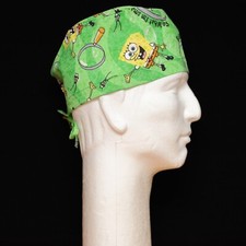 SpongeBob SquarePants on Green Theme Scrub Hat