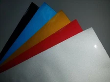 Reflective White Red Blue Yellow Cutting Craft Sign Vinyl 24" Adhesive Sheet