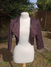 Womens Bolero Blazer Size 10 May May Paisley Style Ladies Jacket Short