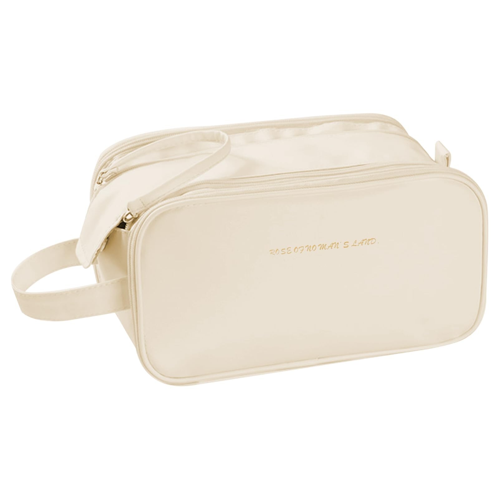 Large Travel Makeup Bag Organizer with Flat Design for Toiletries
