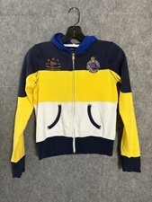 Ralph Lauren Sport Jacket Boys XL Double Knit Racing Full Zip Pockets Collared