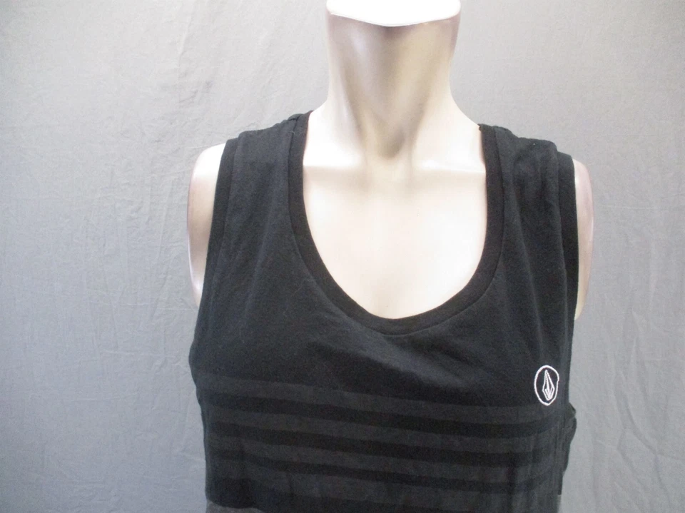 Camiseta sin mangas deportiva VOLCOM talla M para mujer negra mezcla de algodón cuello redondo 797 Foto 2 de 4