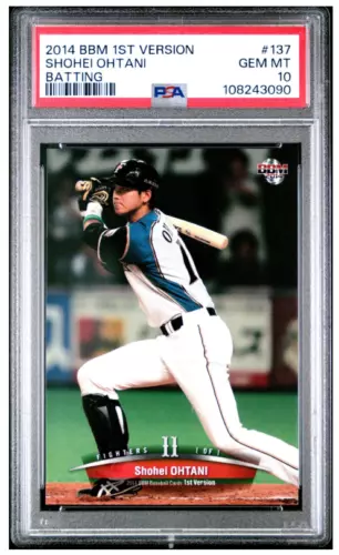 2014 BBM 1st Version Shohei Ohtani Batting #137 PSA 10