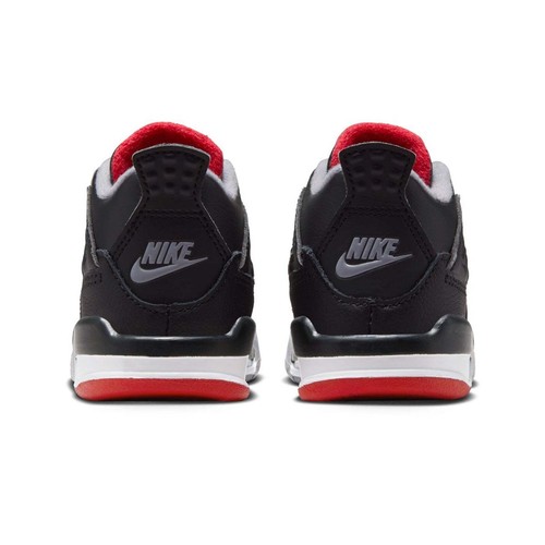 Nike Air Jordan Retro IV 4 TD Bred Reimagined Black Fire Red Cement BQ7670-006 - Picture 4 of 5