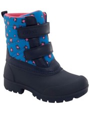 New Girl's CARTER'S Snow Boots / winter Boots Preschool Blue/ Leopard