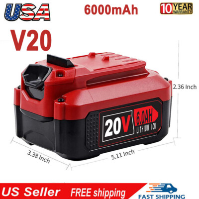 #ad 6.0Ah 20V for Craftsman CMCB204 V20 Li ion Battery CMCB204CK CMCB202 CMCB206 NEW $22.89