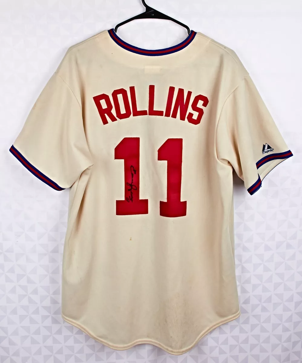 Jimmy Rollins Philadelphia Phillies Pinstriped Jersey - 5 Star Vintage