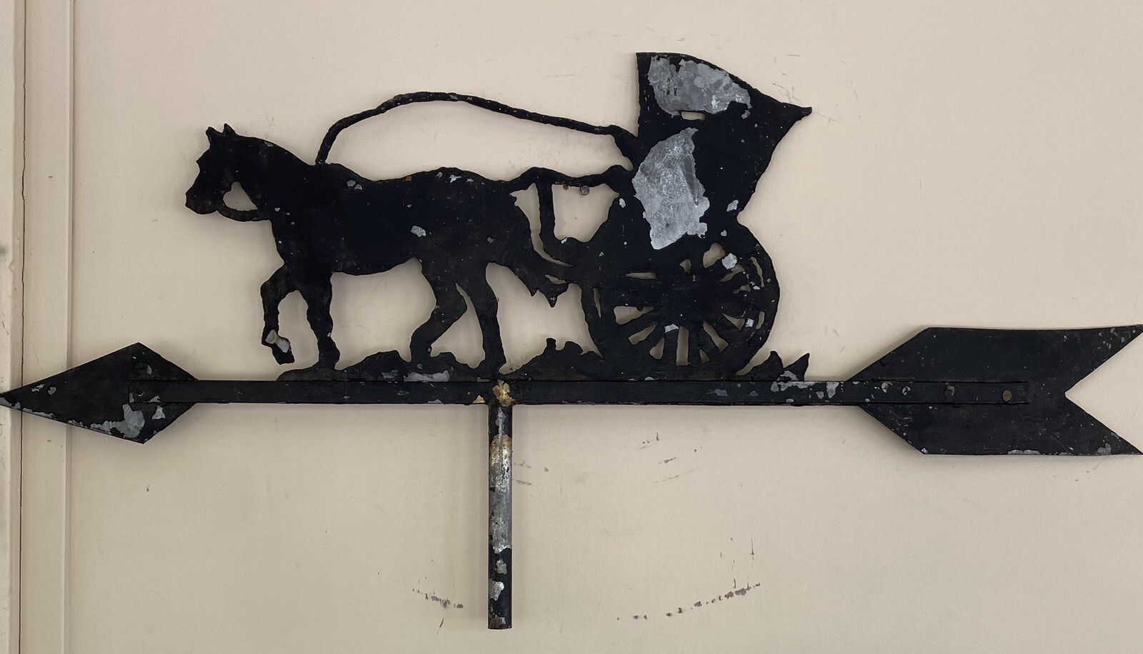 Large vintage weathervane, top horse and carriage eBay