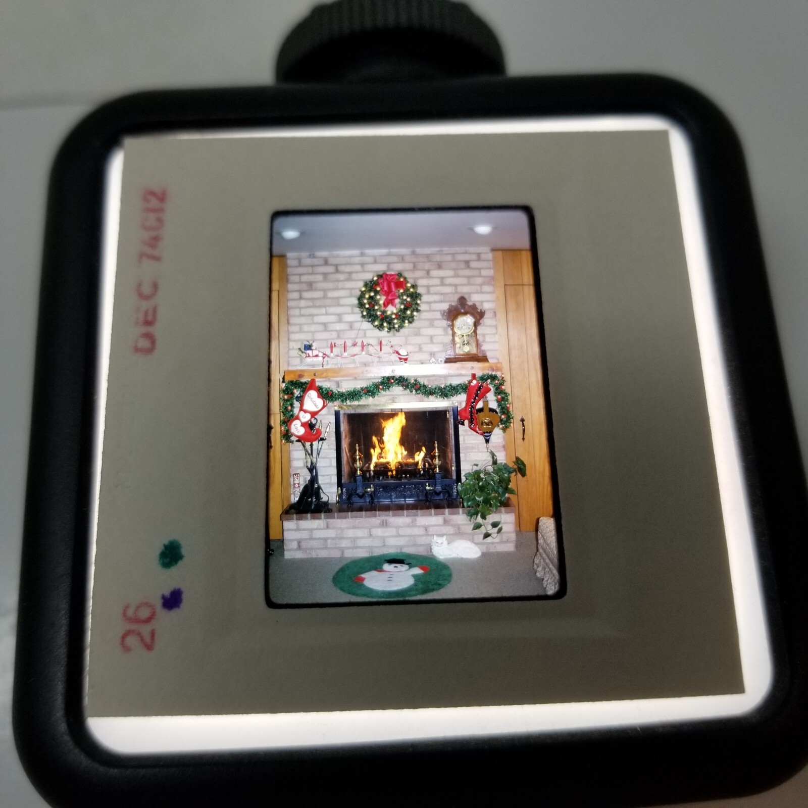 Slides Chicago Suburbs Christmas Decor Interior Exterior House 100 Total 1970s-image