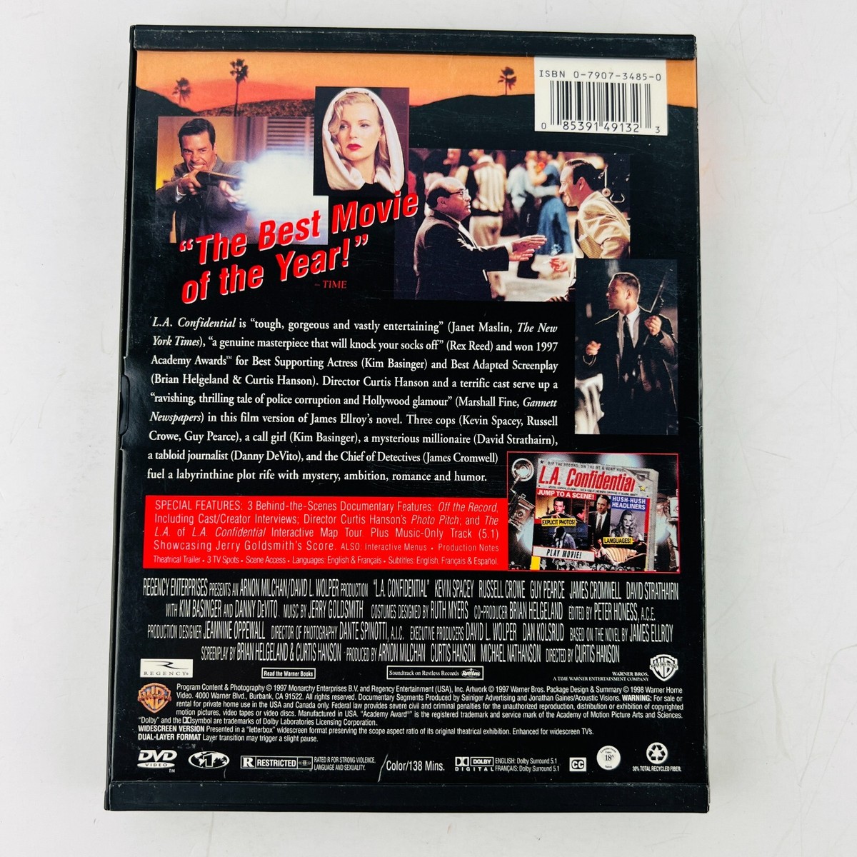 L.A. Confidential Special Edition DVD Kevin Spacey Russell Crowe