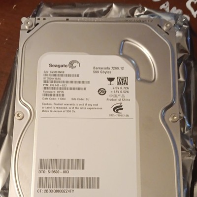 Seagate Barracuda 7200.12 500GB 3.5in SATA 7200RPM 16MB HDD ST3500418AS