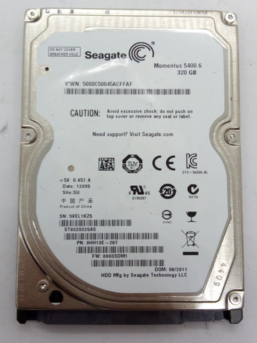SEAGATE ***ST9320325AS*** 320GB *** SATA HDD Notebook 2,5 Zoll #NFP1705