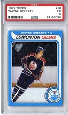 1979 Topps Wayne Gretzky #18 Rookie Card EX PSA 5. rookie card picture