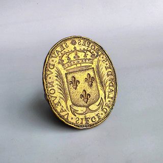 Mid 17thC Brass French Desk Seal DE S. TROPES (St Tropez)