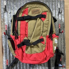 Dakine Mission Style Backpack Brown And Red, Classic Pack, Skateboard Day Pack