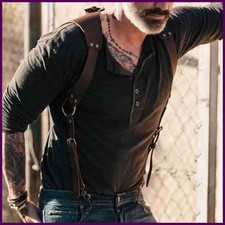 Men Shirt Stays Belt With Non-slip Ties Set Women Braces Bowtie Y-back