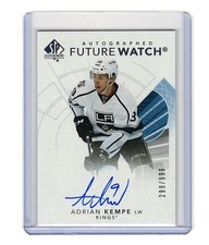 2017/18 SP Authentic Future Watch Adrian Kempe Rookie Card RC Auto /999. rookie card picture