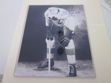 RED HORNER SIGNED AUTO 8X10 PHOTO MAPLE LEAFS HALL OF FAME HOF DEC 2 INSCRIPTION