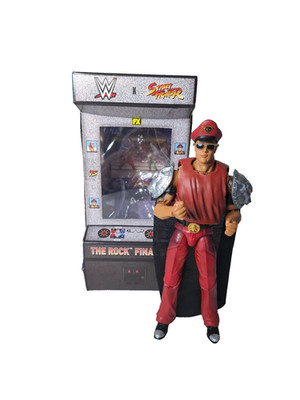 Mattel WWE x Street Fighter Elite Collection The Rock Final Boss Actionfigur OVP
