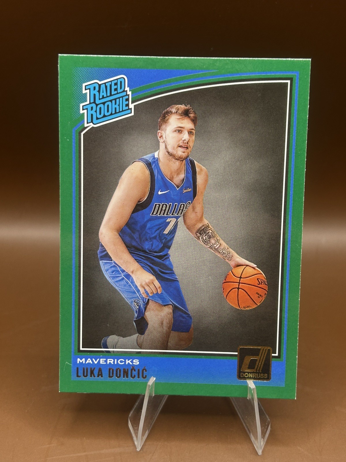 2018-2019 Panini Donruss Rated Rookie Green Flood Luka Doncic #177 Rookie Card