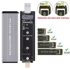 M.2 NVMe PCI-E SSD zu USB 3.1 Typ-C Gehäuse ...