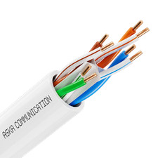 Cat6 UTP Ethernet LAN Cable CCA 23AWG 4 Pair CM 250/1000ft White Grey