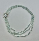 Aquamarine 9.5 Carat Topaz Pearl Multi Strand Necklace 14 Karat White Gold 16" — photo 1