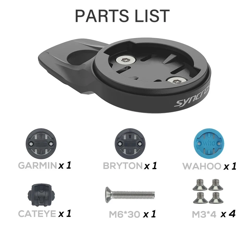Syncros Xc Bicycle Handlebar 0 Degree Top Cap Computer Mount Garmin/Wahoo/Bryton - Image 4 of 4