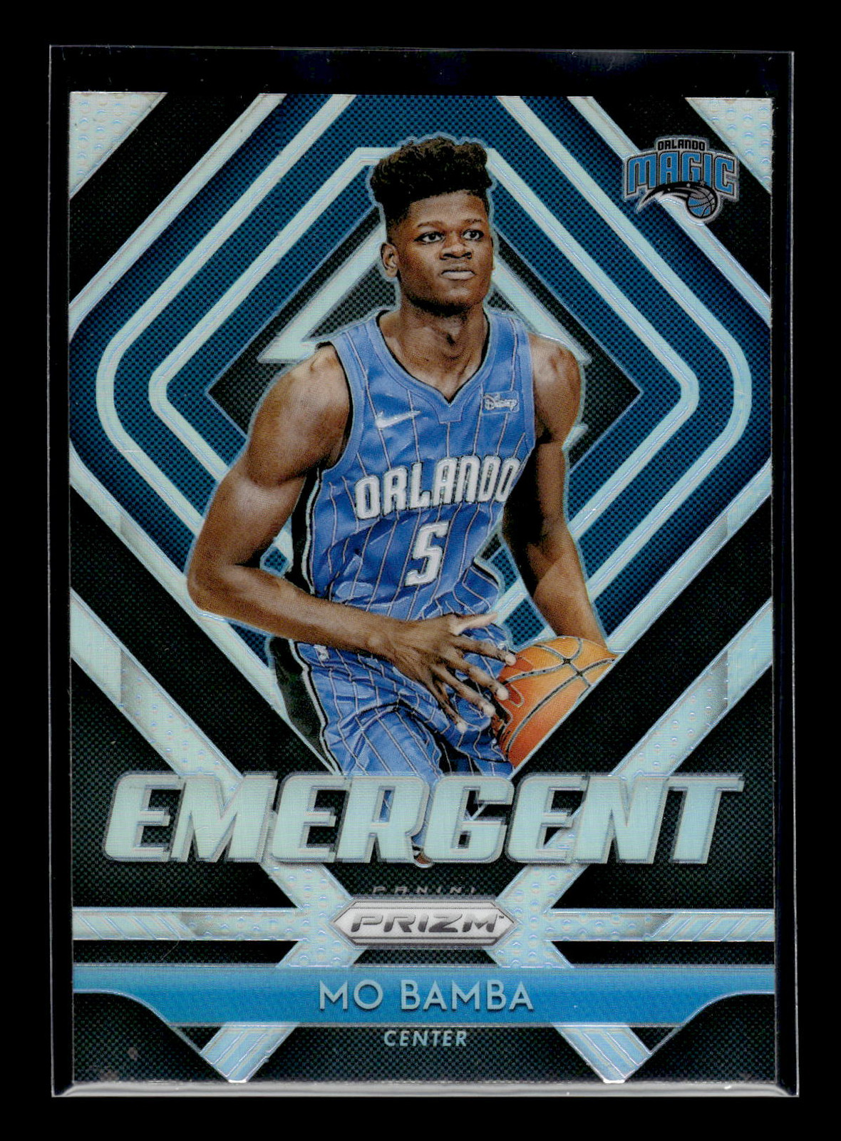 2018-19 Panini Prizm #6 Mo Bamba Rookie Emergent Silver Orlando Magic