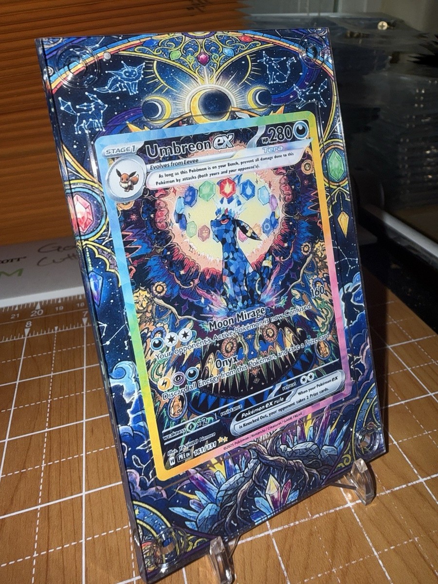 Umbreon EX SIR 161/131 Prismatic Evolutions Pokemon Extended Artwork Case Umbreon EX SIR 161/131 Prismatic Evolutions Pokemon Extended Artwork Case