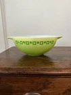 Vintage Pyrex Cinderella Mixing Bowl Green Dots And Squares 444,  4 Quart