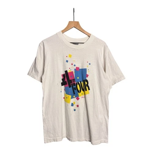 80s 4 By Four Music R&B Funk Soul Music Promo T-Shir 1980s vintage concert t-shirt, vintage, size L, single stitch, B+ condition