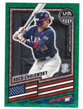 2026 Panini Prizm USA Stars Stripes Roch Cholowsky Green Scope Prizm /99