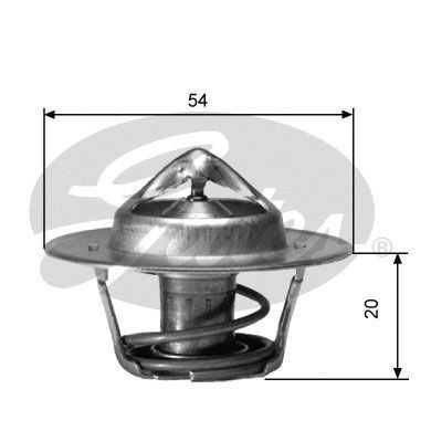 GATES Thermostat Liquide Avec Joints Convient pour Citroën Berlingo Bx C15 - Photo 2/2