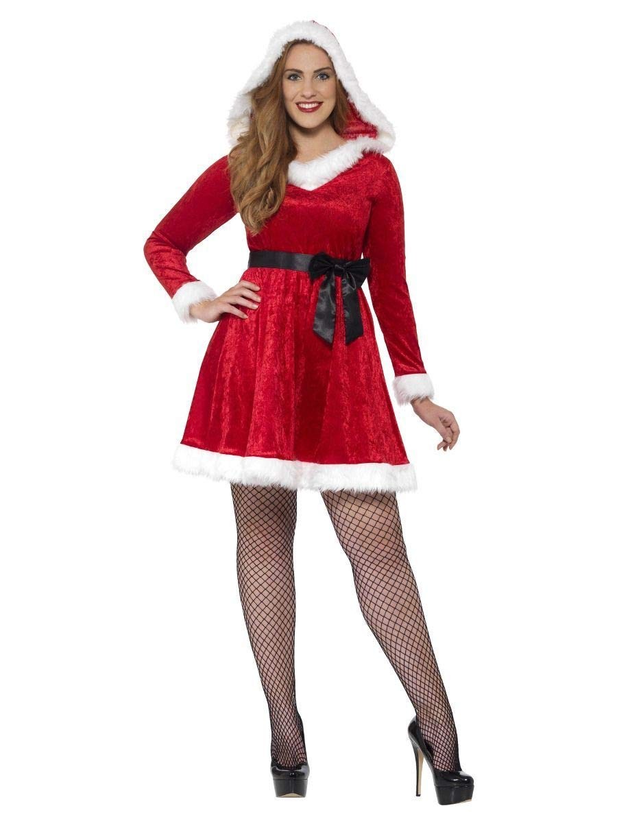 Smiffys Curves Miss Santa Costume, Red (Size L)