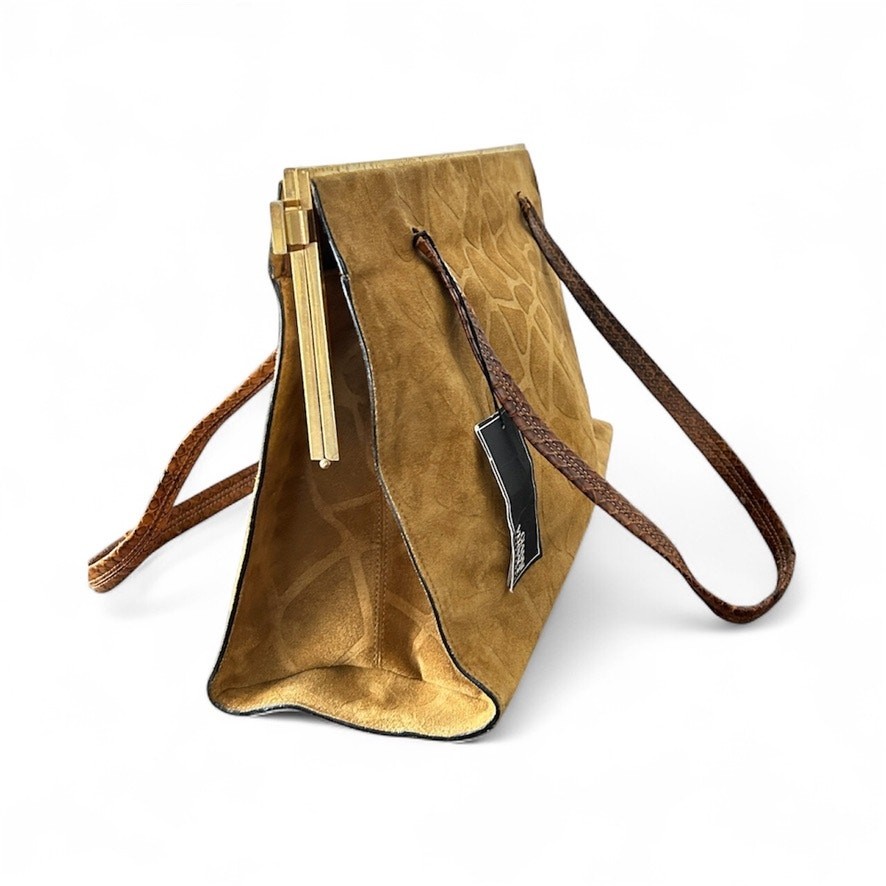 Gianni Versace Borsa Crosta Suede, Python Strap H… - image 3