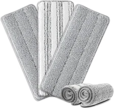Flat Mop Pads, 3 Pack 13" X 4.9" Microfiber Mop Pad/Refill/Head, Mop Pads Washab