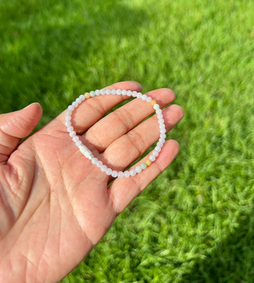 Lavendel 100 % natürlich Klasse A Jadeit Jade 3,8 mm Perlenarmband H198 e