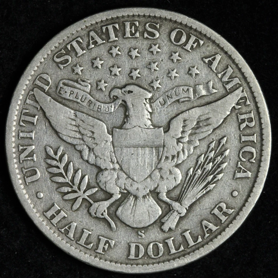 1910-S Barber Silver Half Dollar XF E351 QAMI - Image 2 of 2