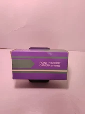 Vintage Avon POINT 'N SHOOT 110 CAMERA by VIVITAR 1987 Purple Teal W/manual/case