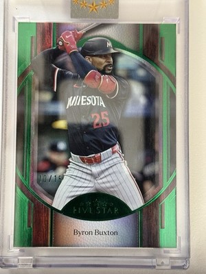 Byron Buxton 2025 Topps Five 5 Star #9 Minnesota Twins Green #/15   MLB