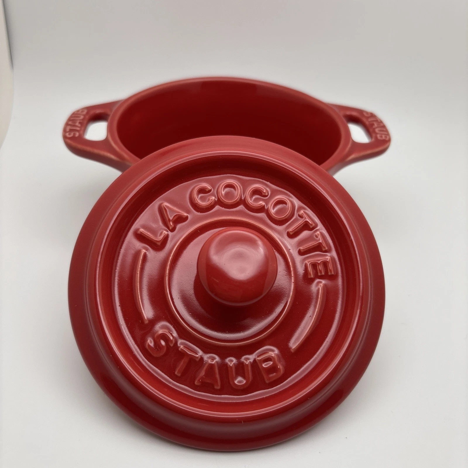 🍲 Staub Mini Ceramic La Cocotte Red 0.2L/0.25Qt 10cm/4.0" New