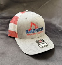 Richardson 112 American Flag Design Mesh Snapback Hat Cap