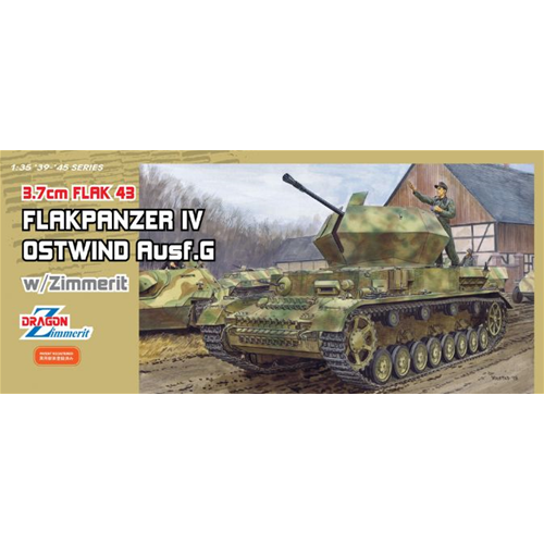 Flakpanzer Iv Ostwind 3,7 Cm Flak 43 Kit 1:35 Dragon Kit Mezzi Militari -D- Neue-image