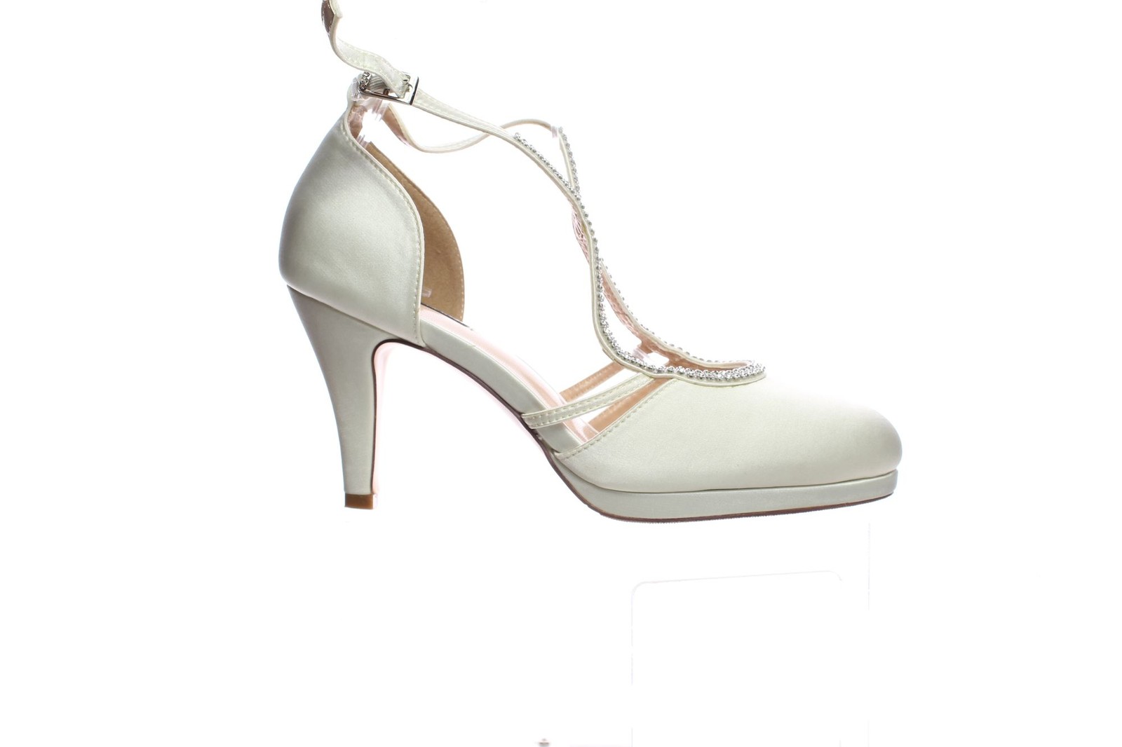 Женские туфли Erijunor на каблуках с бежевым ремешком на щиколотке, размер 9