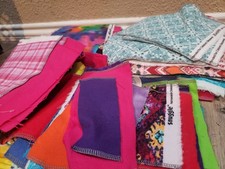 Lot 84 Fabric Squares For quilting Or Craft Projects. Flowers. Flanel. Cherry.