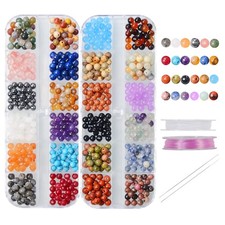 MASSIVE BEADS 4mm Natural Mixed Materials Gemstones Beads Tiny Spacer Round