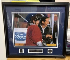 Wayne & Walter Gretzky Ford Canada Framed Photo With Pins Frame Damaged