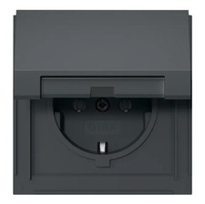 GIRA 445467 SCHUKO-Steckdose TX_44 | Klappdeckel, 16 A | anthrazit